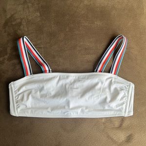 White bikini top with adjustable straps